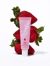 Load image into Gallery viewer, Lanolips 101 Ointment Multi-Balm in Strawberry comes from our 101 Ointment Fruities collection. Our 101 Fruities comes in 7x 100% natural flavours - Strawberry, Coconutter, Pear, Green Apple, Minty, Peach and Watermelon

