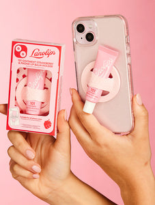 Lanolips 101 Ointment Strawberry & Lip Balm Phone Holder is compatible with Apple iPhones and is Magsafe compatible