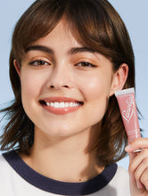Load image into Gallery viewer, Model wearing Lanolips Tinted Lip Balm SPF30 in Perfect Nude is a universally flattering nude tint
