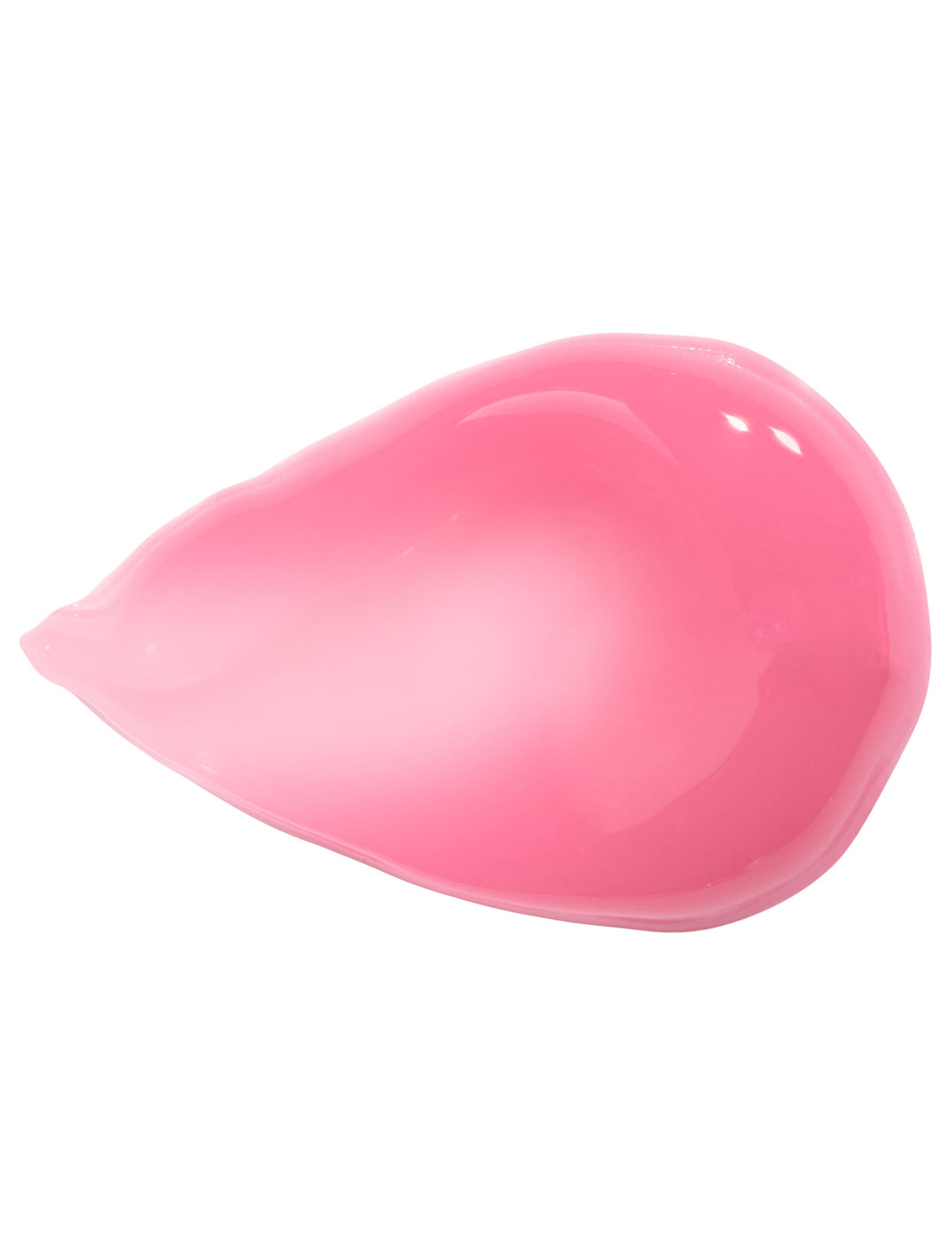 Swatch shot of the Lanolips Milkshake Ceramide Balm in Strawberry Bubble, it provides a juicy strawberry glow on the lips.