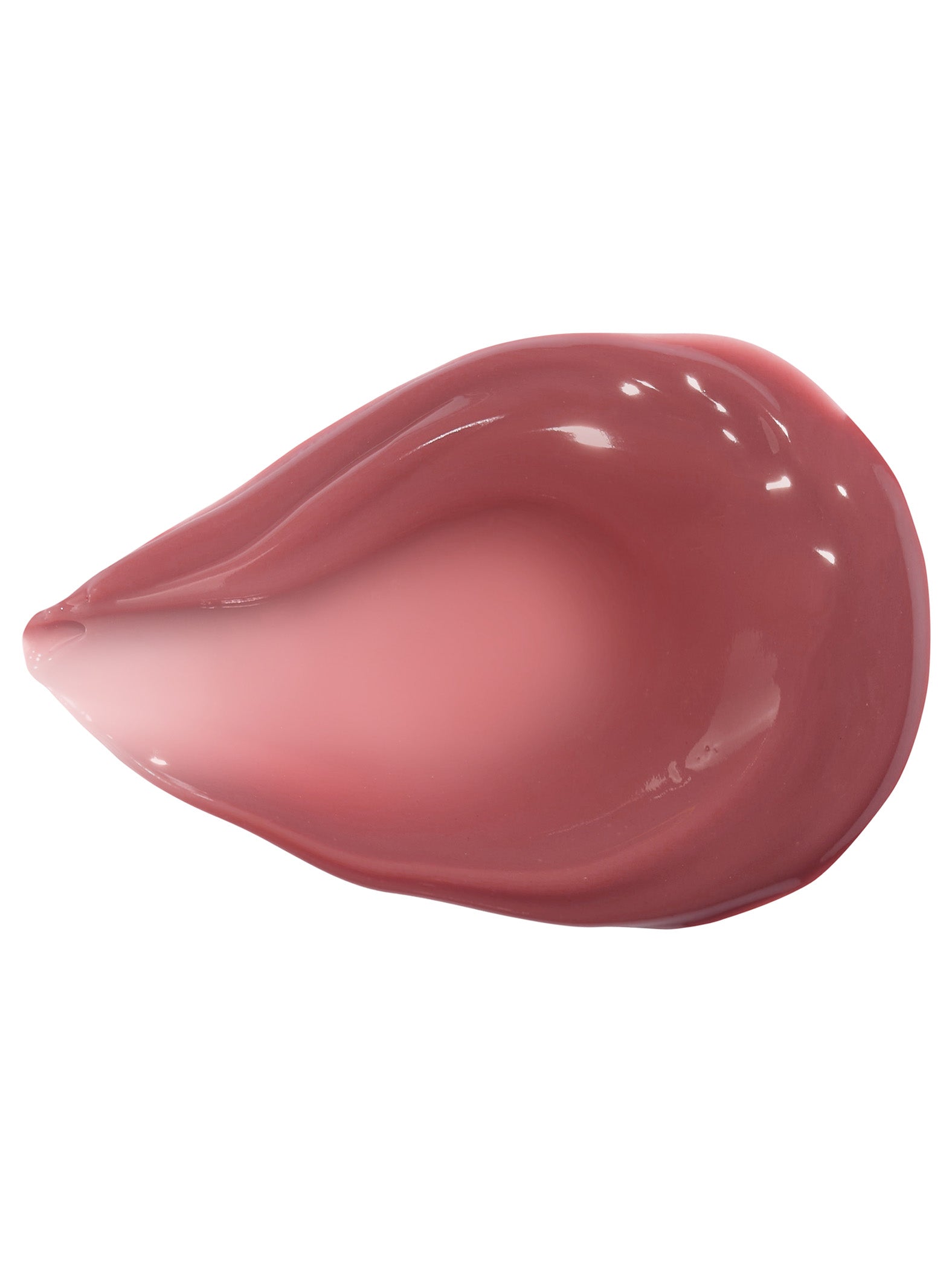 Swatch of Lanolips Ceramide Milkshake Balm in Caramel Melt, showing a sweet rosy-caramel nude tint